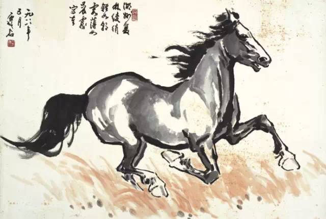 尹瘦石画马