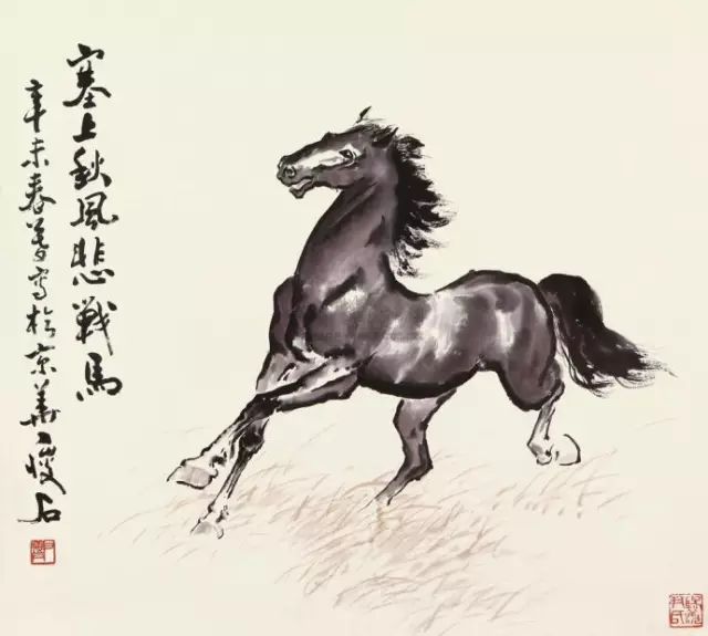 尹瘦石画马