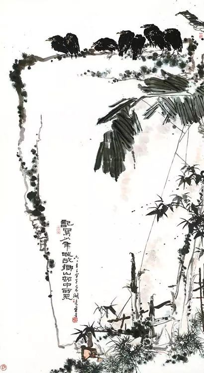 荒山乱石，幽草闲花，似非似——潘天寿作品