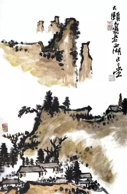 荒山乱石，幽草闲花，似非似——潘天寿作品