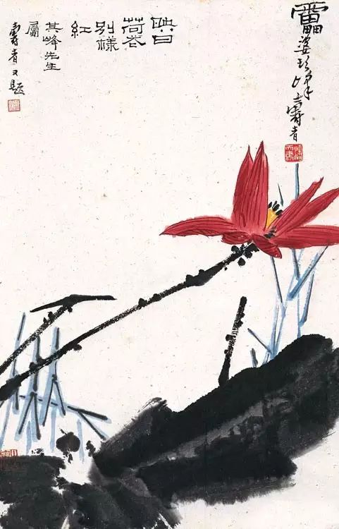 荒山乱石，幽草闲花，似非似——潘天寿作品