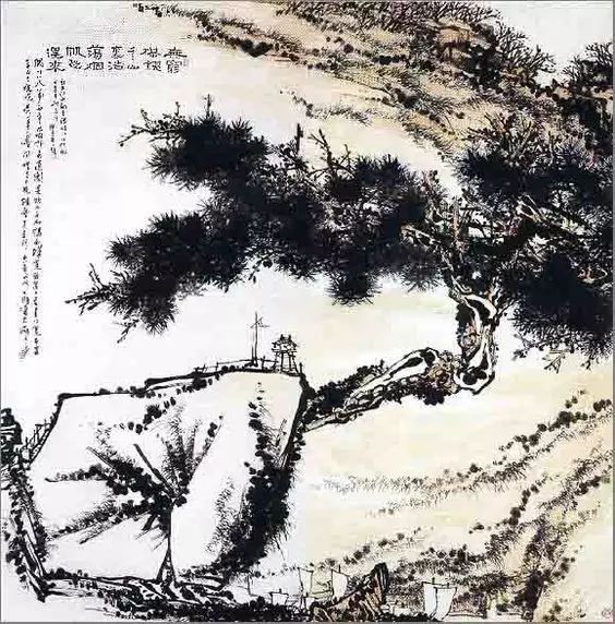 荒山乱石，幽草闲花，似非似——潘天寿作品