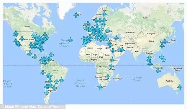 全世界最委屈巴巴的国家新西兰：你们忘记把我放进世界地图了...