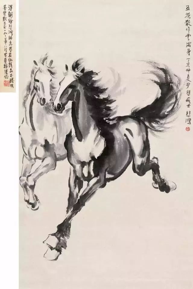 徐悲鸿笔下的飞禽走兽