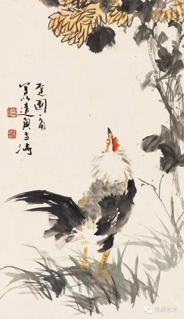王雪涛画鸡