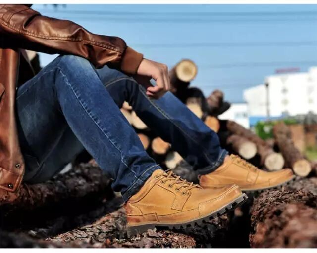 D2259 硬汉出品!添~柏岚复古工装靴!头层