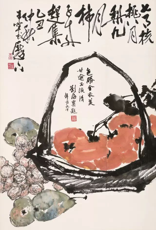 于希宁笔下的花卉瓜果