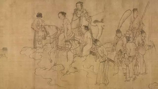 北宋李公麟线描人物
