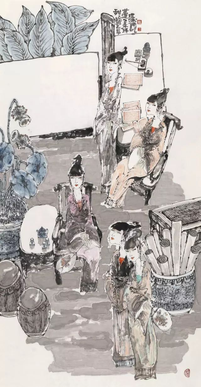 中国画院中国画名家采风团走进藏族汇报展开幕
