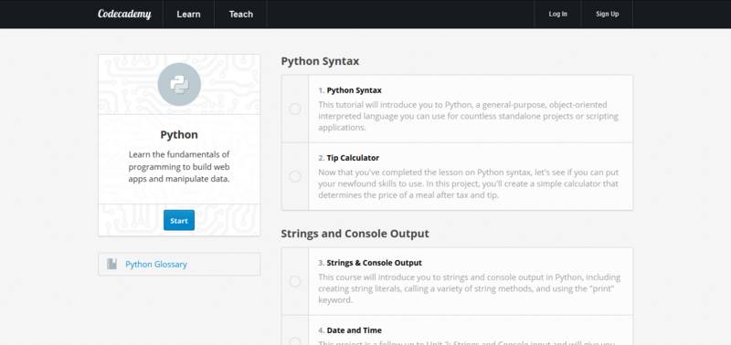 Python入门学习必备的19 个编程资源