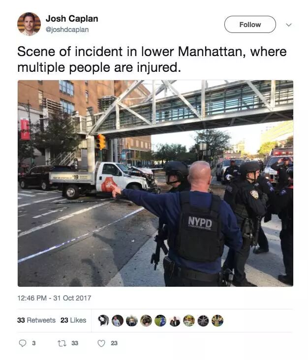 突发！纽约恐袭！凶手杀死8人后高喊“真主至上”，地上尸体和自行车残骸横陈...... - 7